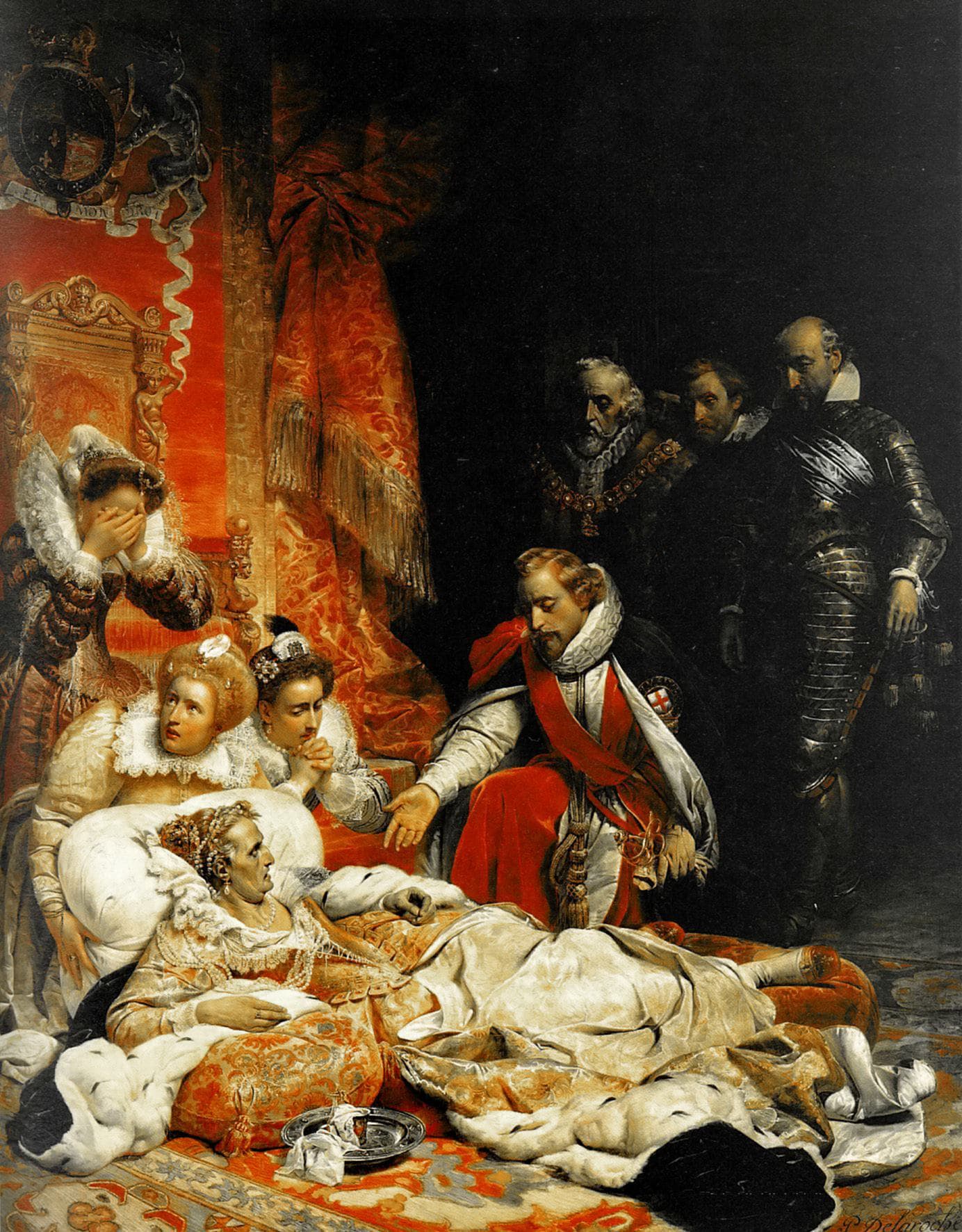 Поль Деларош. Смерть королевы Елизаветы. 1828